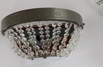 Portfolio, Breely Antique Pewter Wall Sconce Glass Bead Strands Open BOX/1 Flaw. Fixed Price $12.86.