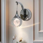 Modern Crystal Globe Wall Sconce 5W Dimmable Led Chrome Light Bedroom Bathroom. Fixed Price $69.99.