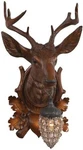 Rustic Stag Head Wall Sconce With Crystal Globe. Fixed Price $665.00.