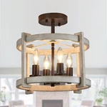 Retro 4-LIGHT Semi Flush Mount Ceiling Fixture Farmhouse Vintage Style. Fixed Price $108.99.