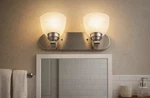 Bathroom Vanity Light 2 Brushed Nickel Minka Lavery. Fixed Price $19.99.