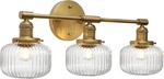 Pathson 3-LIGHT Striped Glass Globe Wall Sconce E26 Vanity Lamp #R08. Fixed Price $69.99.