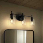 Kohler Orime REC34051-SC03-BLL 3-LIGHT Wall Sconce Matte Black Vanity. Fixed Price $89.91.