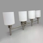 Designhouse Aubrey Collection 4 Light Vanity Fixture Satin Nickel Frosted Glass. Fixed Price $56.00.