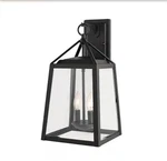 Home Decorators Blakeley 19" Large Outdoor Wall Lantern Black 2-LIGHT New Ob. Fixed Price $39.99.