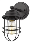 Golden Lighting 9808-1W Blk Seaport Sconce-damp, Light, Matte Black-. Fixed Price $36.07.