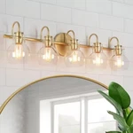 Lnc Modern Gold Vanity 35.5 In. 5-LIGHT Bathroom Powder. Fixed Price $139.99.