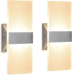 Modern Wall Sconce 12W, Set Of Led Lamp Cool White, Acrylic Material H.... Fixed Price $35.10.