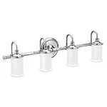 Csi 122360 Moen Belfield 4 Dual-mount Bathroom Vanity Light Fixture With Fr. Fixed Price $481.53.