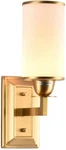 Noxarte Brass Material Body Wall Mounted Light With Milky White Glass Lampshade. Fixed Price $56.95.