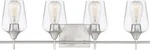 Savoy Essentials Octave Vanity, 4-LIGHT 240 Total Watts, Satin Nickel. Fixed Price $166.58.