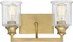 Savoy House 8-1972-2-322 Hampton 2-LIGHT Bathroom Vanity In Warm Brass. Fixed Price $162.00.