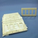 Leviton 80412-A Almond 4-GANG 4-DECORA Plastic Standard Wallplate Cover 10-PACK. Fixed Price $29.68.