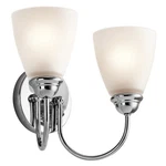 Kichler 45638 Chrome Jolie 13"W 2-LIGHT Bathroom Vanity. Fixed Price $74.97.