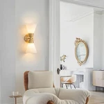 Aurora 13.25 In. 2-LIGHT Modern Brushed Gold Wall Sconce 992D-1065611. Fixed Price $30.22.