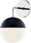 Mitzi Renee 1-LIGHT Wall Sconce Polished Nickel & Black Finish, 11.75" Tall. Fixed Price $155.99.