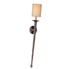 Troy Lighting Faulkner B2902 Pompeii Bronze 1-LIGHT 36" Wall Sconce &linen Shade. Fixed Price $218.97.