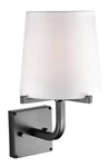 Wright 1-LIGHT Bronze Plug-in Or Hardwire Wall Sconce With White Fabric Shade. Fixed Price $38.50.