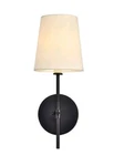 Elegant Lighting Mel 15" Tall Wall Sconce LD6004W6BK - Black. Fixed Price $49.99.