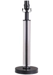 19" Height Black Finish Metal Clear Glass Column Table Lamp Base, Modern Design. Fixed Price $33.46.