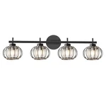 Yhtlaeh Modern Crystal Vanity 4-LIGHTS For Bathroom Matte Black. Fixed Price $70.99.