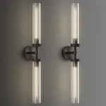 Yuyi 30 In. 2-LIGHT Black Wall Sconce Double Glass Tube. Fixed Price $179.58.