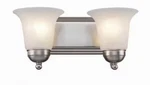 Trans Globe 3502 Bn 2-LIGHT Bathroom Vanity Brushed Nickel Glass. Fixed Price $26.35.