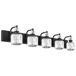 Vanity Light 5 Crystal Matte Black Wall Ralbay Fixtures Bathroom. Fixed Price $209.99.