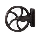 Rustic State Halat Cast Iron Vintage Industrial Wheel Farmhouse Wall Mount Pu.... Fixed Price $37.58.