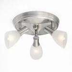 Eglo Ona 3-LIGHT Ceiling Fixture Matte Nickel G9 Modern Flush Mount Nib. Fixed Price $31.49.