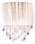 Avenue Beverly Dr. 14" High White Silk String Wall Sconce. Fixed Price $356.00.