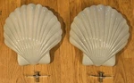 1999 Justice Design Scallop Shell Wall Sconce Set Of 2. Fixed Price $185.00.