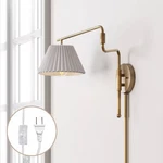 Kai Bohemian Plugin Wall Sconce Light Fixture Vintage Brass Finish - Nathan. Fixed Price $89.99.