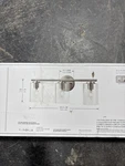 Hampton Baychamplain 22.375 In. 3-LIGHT Brushed Nickel Modern Bathroom Vanity. Fixed Price $51.00.