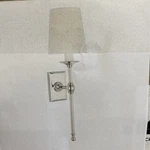 Chapman & Myers Classic 19 Sconce Polished Nickel W/ Linen Shades Wall Light. Fixed Price $149.99.