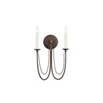 Chestnut Bronze Two Light Wall Sconce From The Plumette Collection. Fixed Price $148.00.