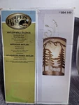 Hampton Bay Rustic Pine Antler Wall Sconces W/ Sunset Glass Shade 1 Light New. Fixed Price $44.98.
