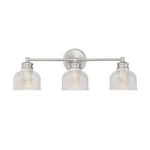 Savoy House 24.25 In. X 9.25 3-LIGHT Brushed Nickel Bathroom Vanity. Fixed Price $132.95.