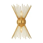 Rrtyo Leuchte 11 In. 2-LIGHT Gold Leaf Glam Sputnik Bathroom Vanity Modern. Fixed Price $69.95.