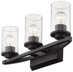 Homestead 24" Wide Matte Black Metal 3-LIGHT Bath. Fixed Price $154.00.