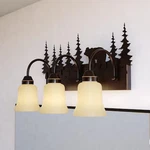 Vaxcel VL55703BBZ Bozeman Light Bronze Rustic Bear Bathroom Vanity Fixture. Fixed Price $324.99.