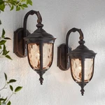 Bellagio Country Cottage Outdoor Wall Light Fixtures Set Of Bronze 16 1/2". Fixed Price $359.98.