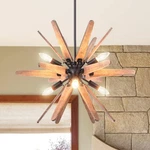 Rustic 6-LIGHT Sputnik Pendant Chandelier For Dining Room & Kitchen. Fixed Price $207.99.