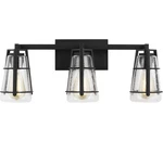 Generation Lighting Adelaide Vanity, 3-LIGHT 225 Total Watts, Midnight Black. Fixed Price $258.21.