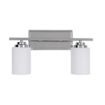 Craftmade Albany Light Vanity, Chrome, White Frosted Glass 39702-CH. Fixed Price $109.99.