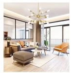 Sputnik Chandelier 10 Brushed Brass Mid Century Modern Pendant Lighting.... Fixed Price $80.00.