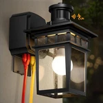 Porch Lights With Gfci Outlet, Black Dusk To Dawn Motion Sensor Outdoor Light.... Fixed Price $93.98.