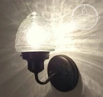 New Glass Torch Wall Sconce Fixture - Antique Acorn Flush Mount Lighting. Fixed Price $95.00.