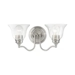 Livex Moreland Light Vanity Sconce, Brushed Nickel/clear 16932-91. Fixed Price $121.96.