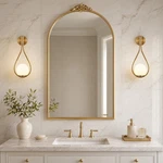 2 Pack 19'' Wall Led Light Indoor Gold Modern White Globe Glass Sconce Fixture. Fixed Price $123.99.